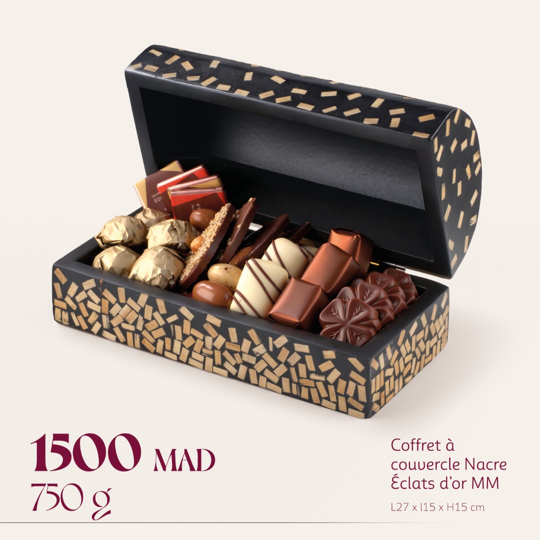 Coffret à couvercle Nacre Éclats dor